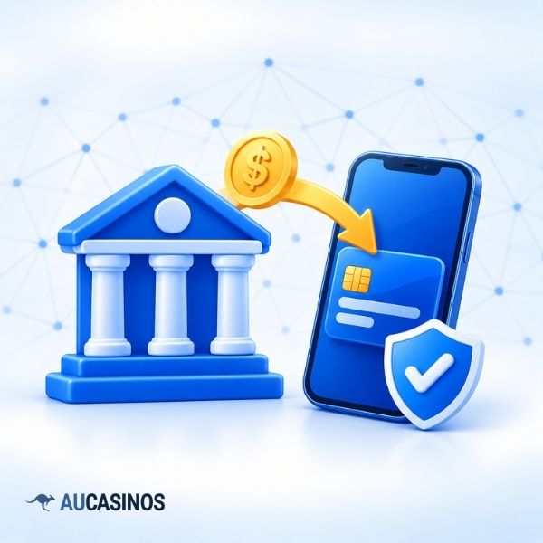 Bank transfer to a secure casino account