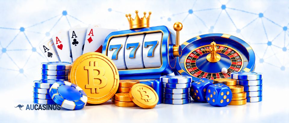 Bitcoin casino games and crypto gambling.