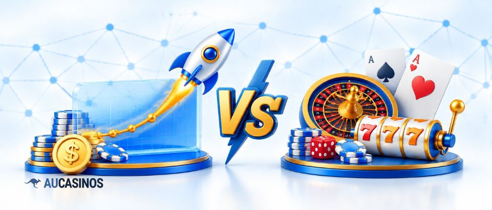 Crash games vs other casino games comparison.
