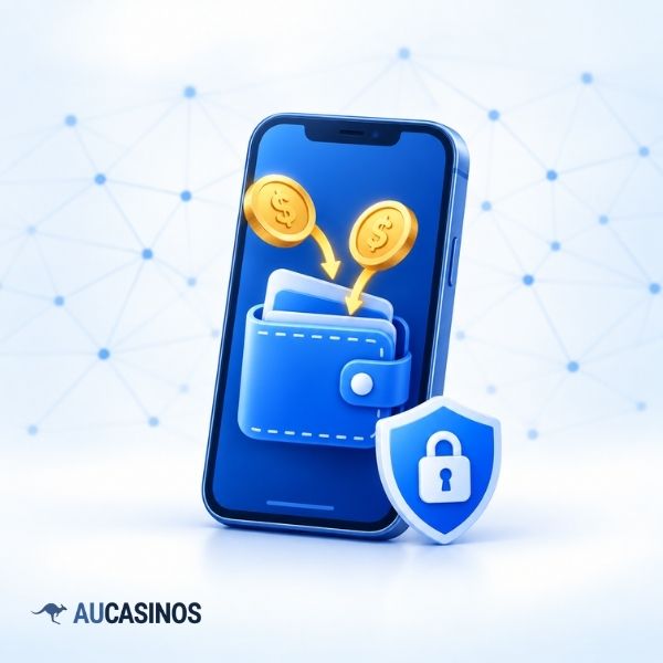 Mobile e-wallet with coins for payments at best aucasinos