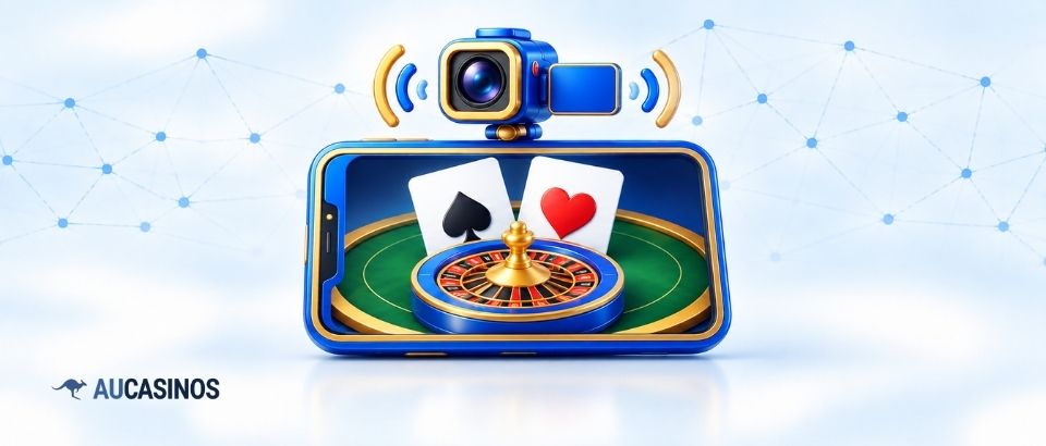 Live casino games displayed on a smartphone