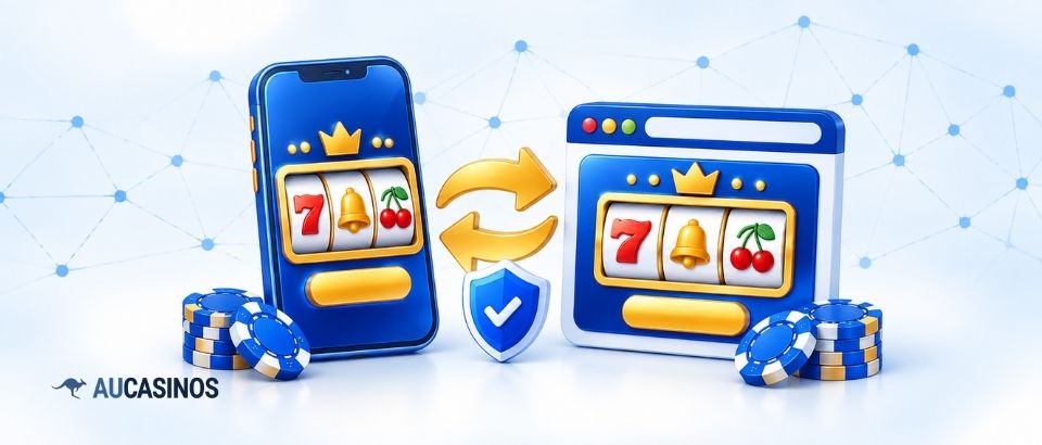 Mobile online pokies available through apps and browsers