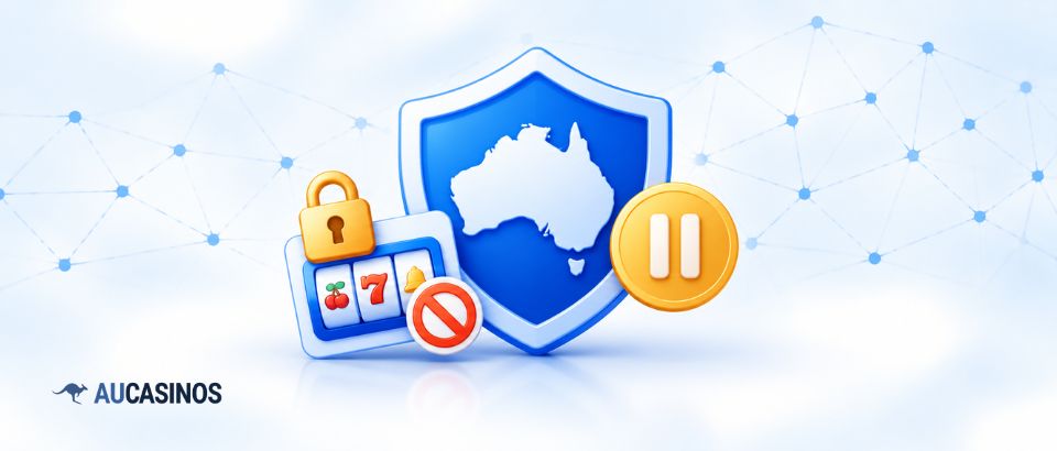 Australian gambling self-exclusion with pause and account blocking