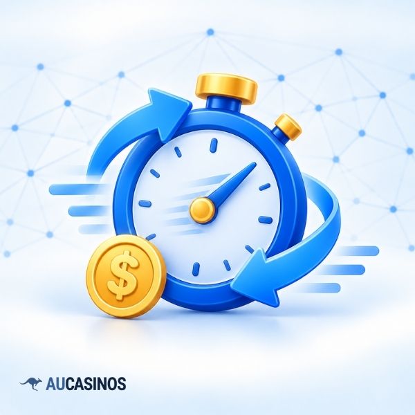 Fast casino transactions with stopwatch and arrows