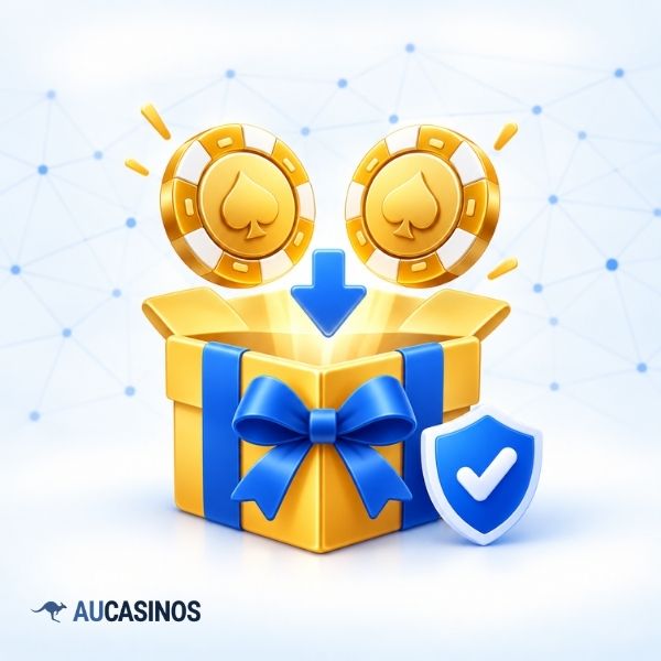 Welcome bonus gift with matching deposit coins at best aucasinos