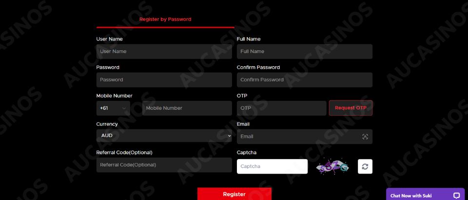 LV55 account registration form